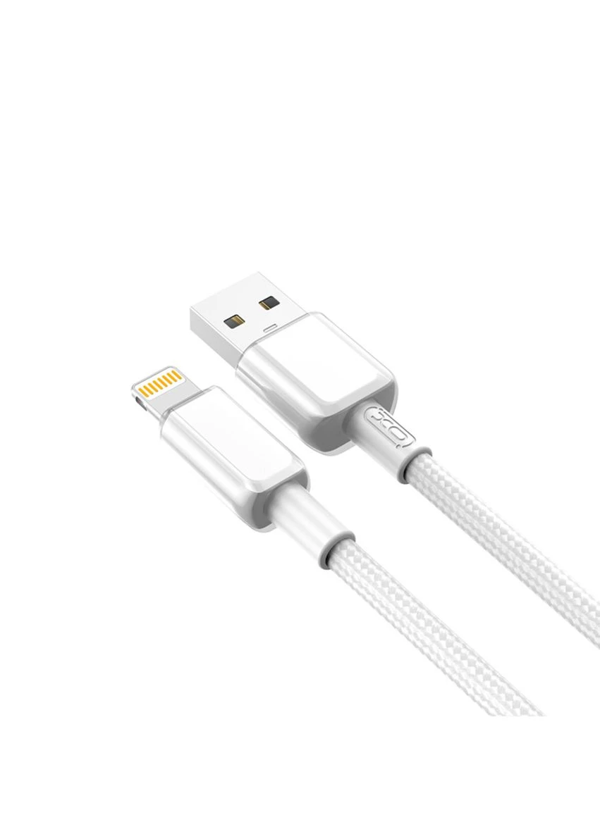 Кабель PVC Shiny Colorful USB to Lightning 1м белый XO (397341711)