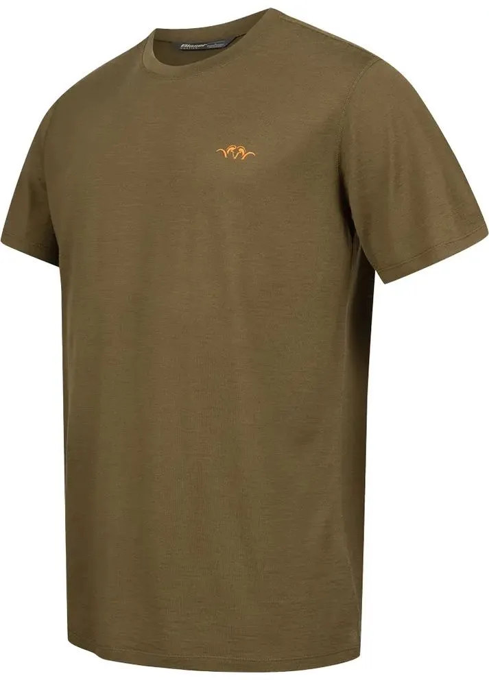 Оливкова футболка blaser active outfits blaser base 160 merino dark olive No Brand