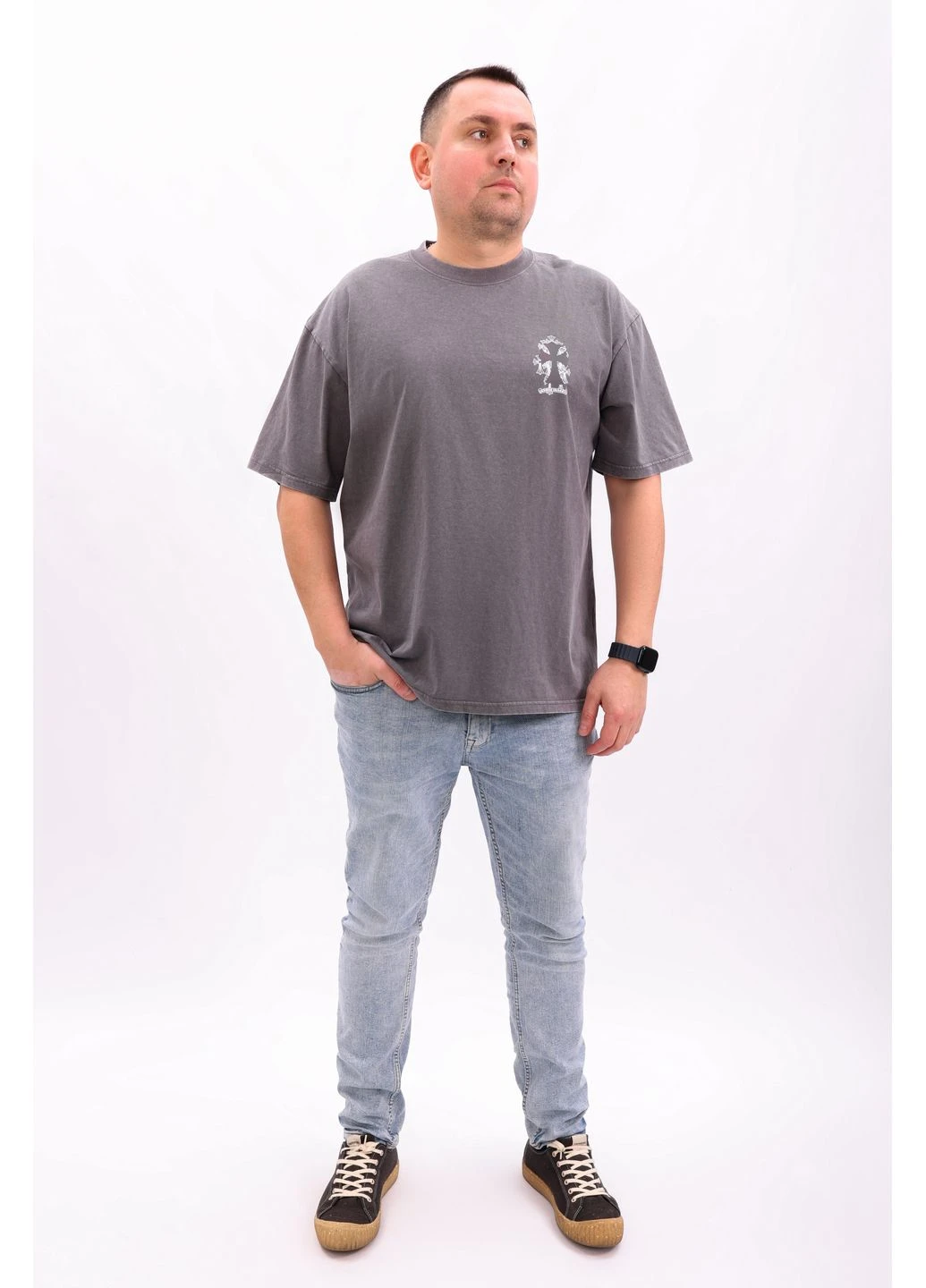 Сіра футболка чоловіча сіра 347128 Where Uwear