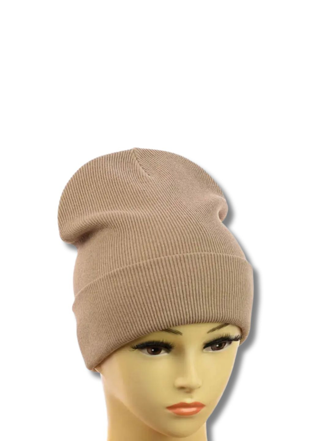 Молодежная двухслойная шапка бини - Рубчик No Brand Шапка біні Рубчик (339768285)
