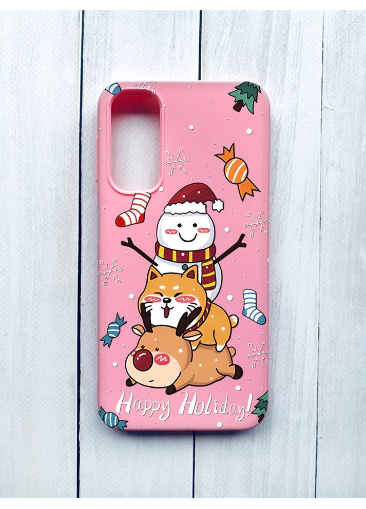Матовий чохол на Samsung Galaxy A24 Рожевий Зимові розваги (принт 153) Creative (362969199)