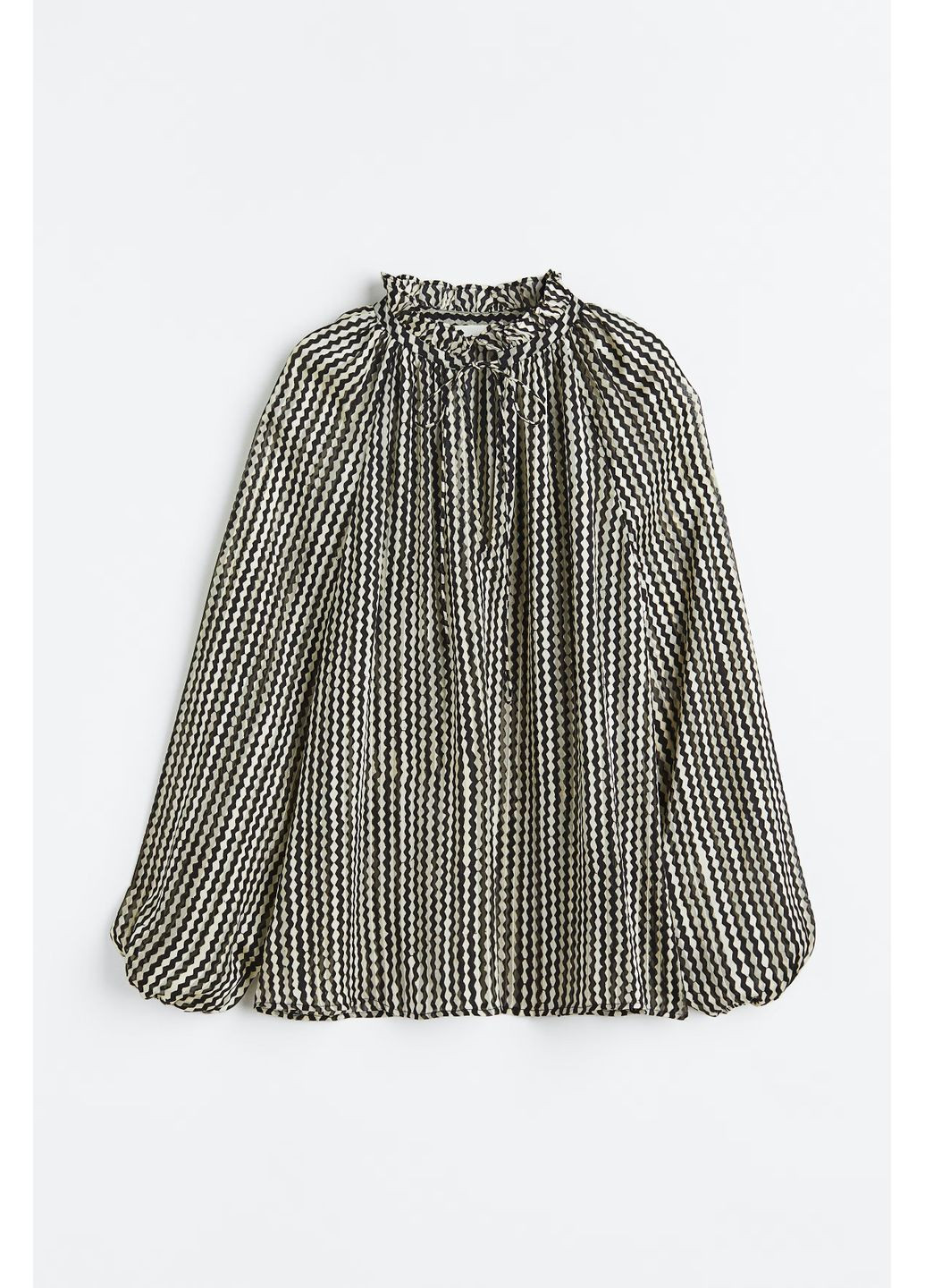 Комбинированная блуза в принт H&M