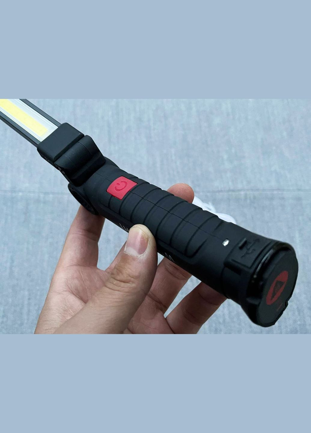 Светильник с красным и белым светом WORKLIGHT W-52 для СТО с магнитом и крючком фонарь аккумуляторный 18650 WD (297330818)