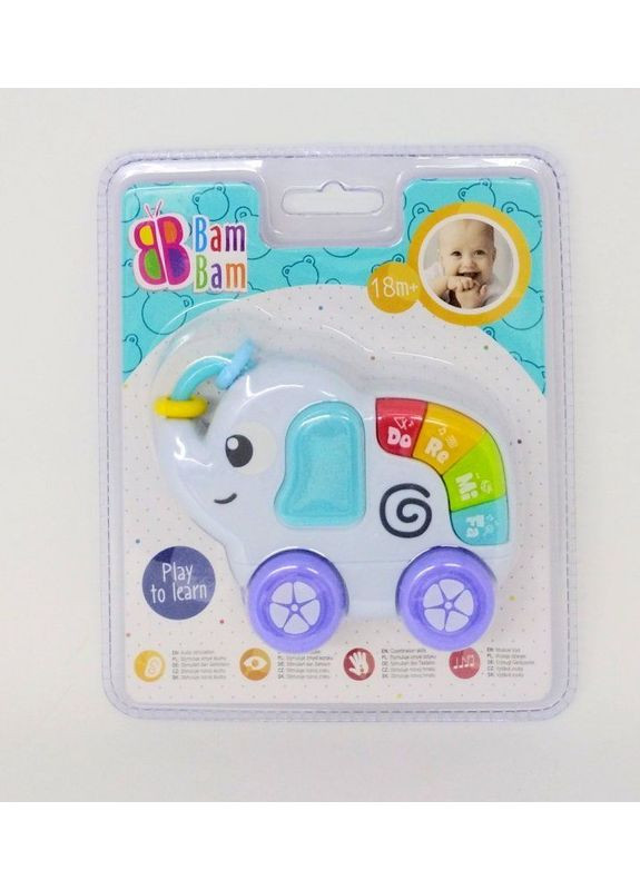 Погремушка музыкальная Слоник (ассорт) (482392) BamBam (365589916)