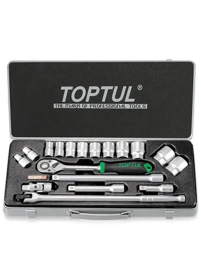 Набір головок з тріскачкою 1/2" GCAD1802 18од метал TOPTUL (393451399)