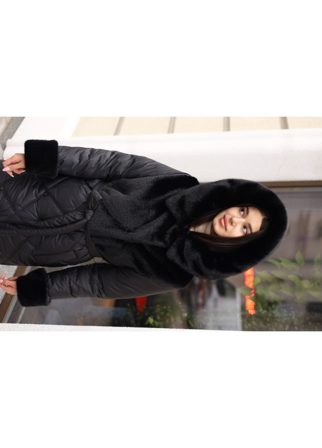 Черное зимнее Пальто MN