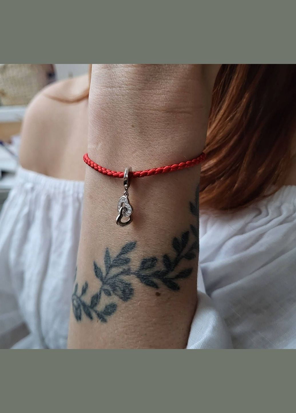 Серебряный шарм подвеска Два Сердца с Белыми камнями серебро 925 пробы Родированное 890р No Brand (306741447)