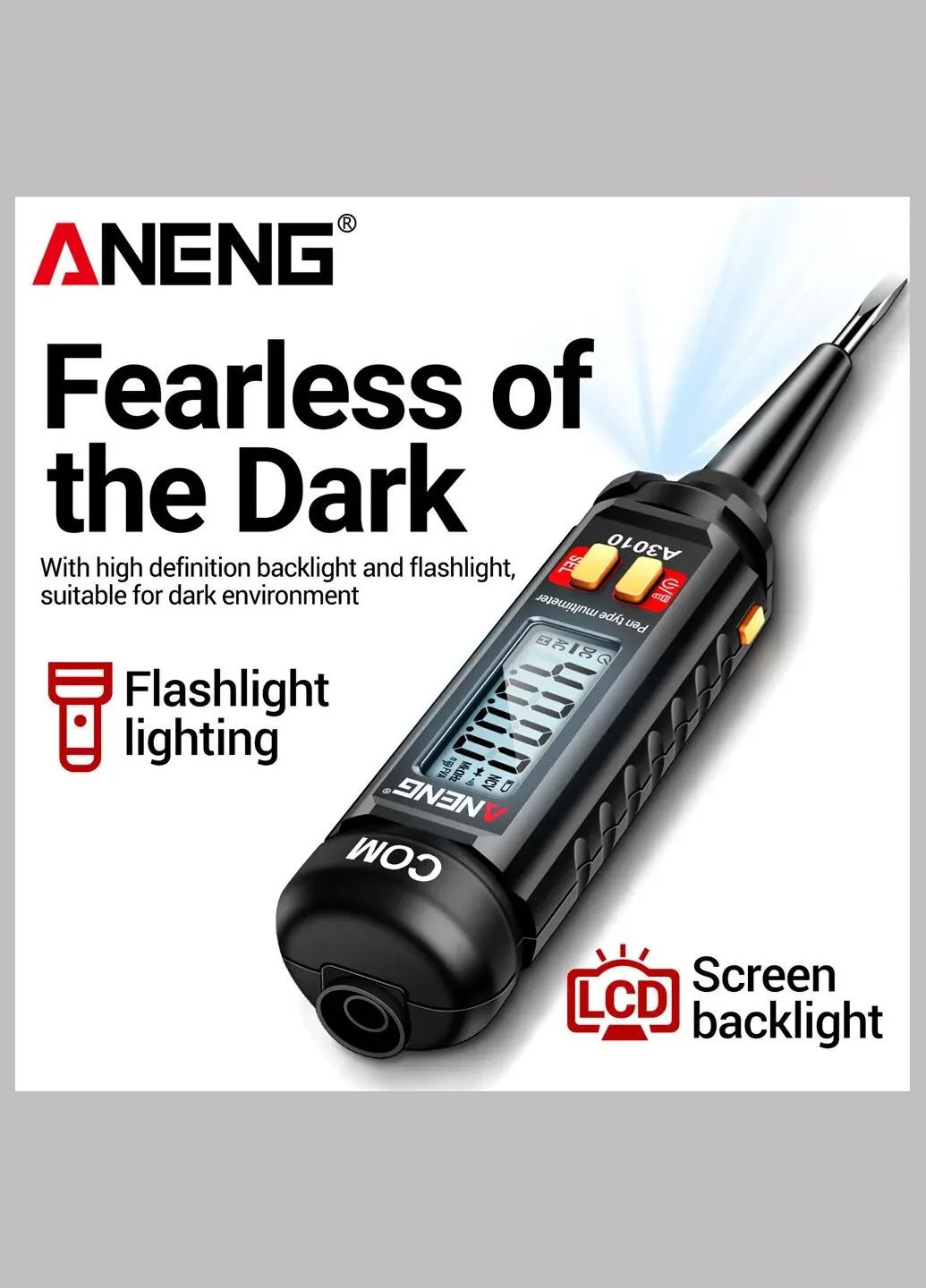 Мультиметр цифровой NCV A3010 тестер, вольтметр, амперметр Aneng (303628986)