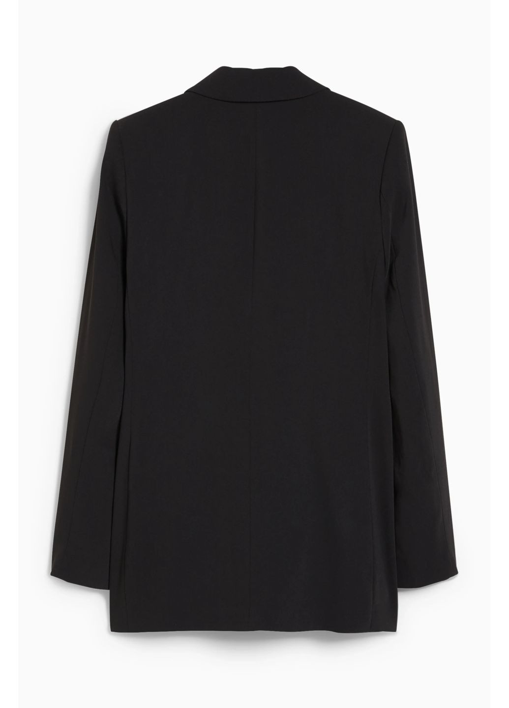 Черный женский двубортный пиджак C&A однотонный - всесезон