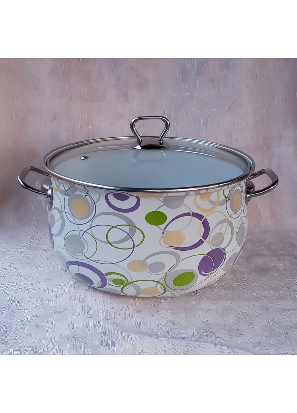 Каструля емальована 2569 "Серпантин" (5,7 л) Interos (370162237)