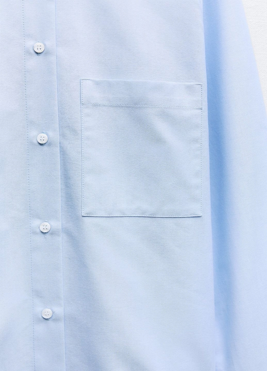 Светло-голубой классическая рубашка однотонная Zara