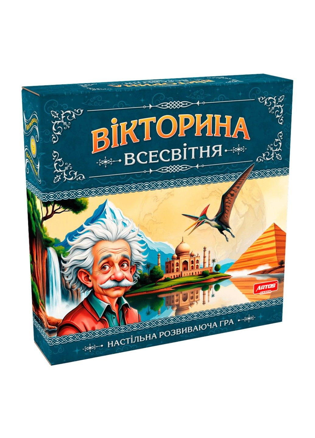 Настільна гра "Вікторина Всесвітня" 1373, 96 карток з питаннями у п'яти категоріях Artos Games (360767807)