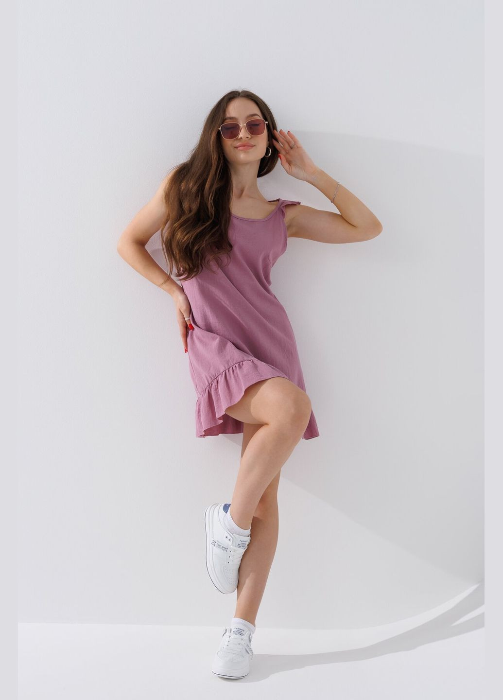 Летний женский сарафан однотонный женский wz03 пудровый (2000990344717s) shop (2000990344717) No Brand однотонный