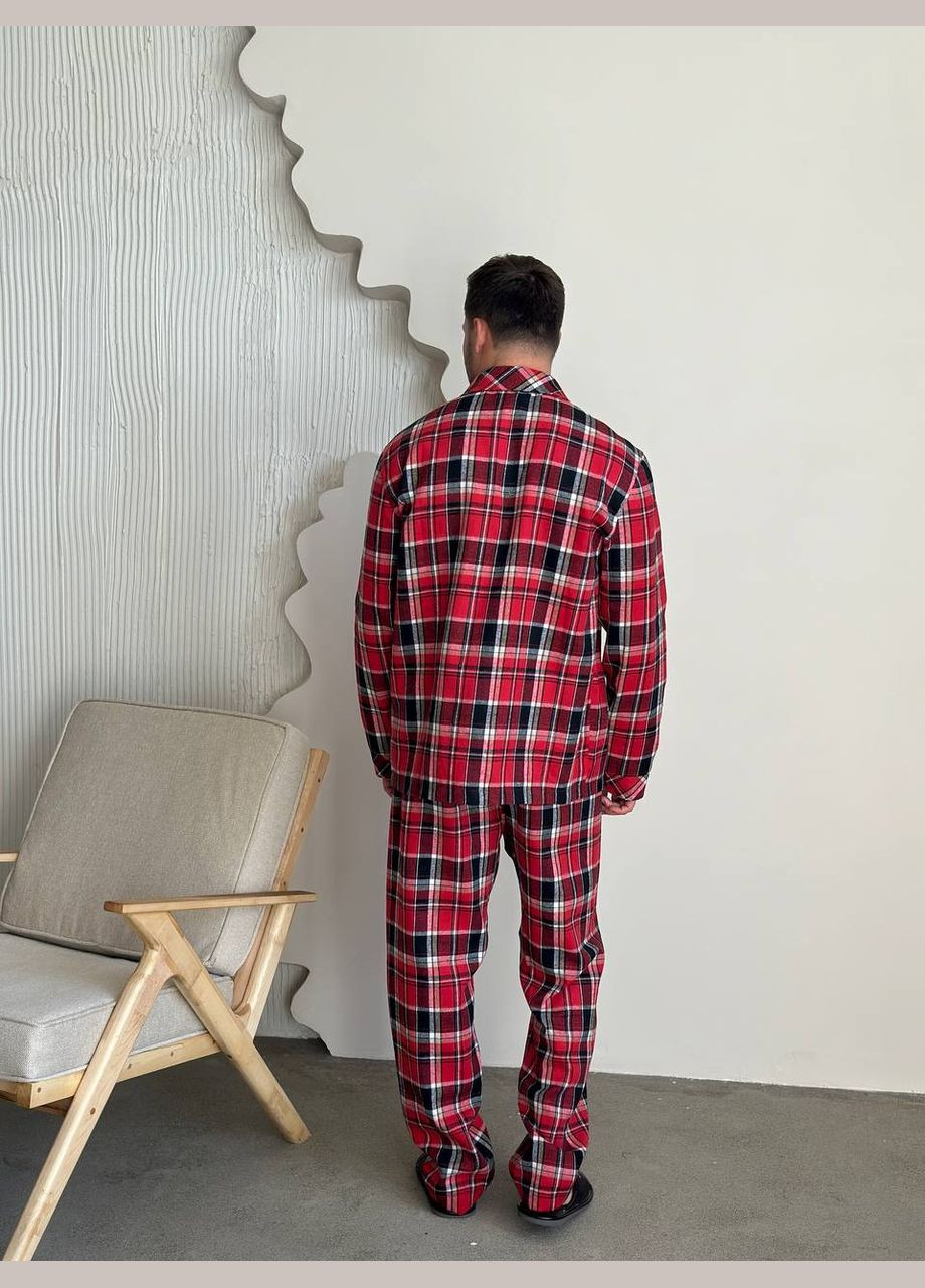 Уютная фланелевая пижама в клеточку No Brand (314716639)