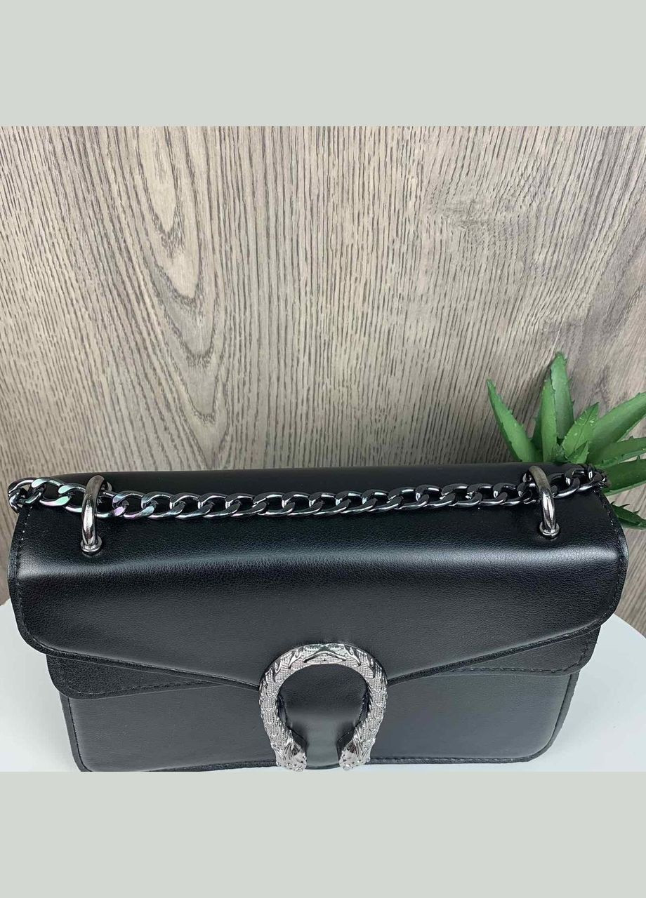 Дитяча міні сумочка клатч із підковою в стилі Гучі, сумка на плече чорна молочна Чорний No Brand (334730953)