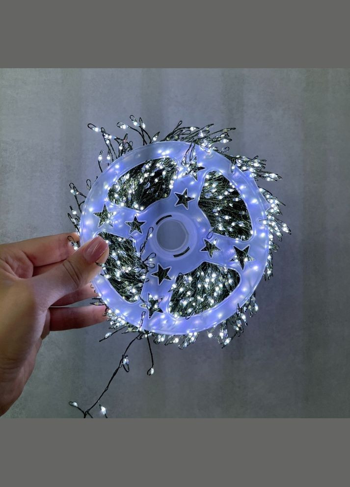 Гирлянда новогодняя 1000 LED 25 м белое свечение 119133-038 No Brand (346528671)