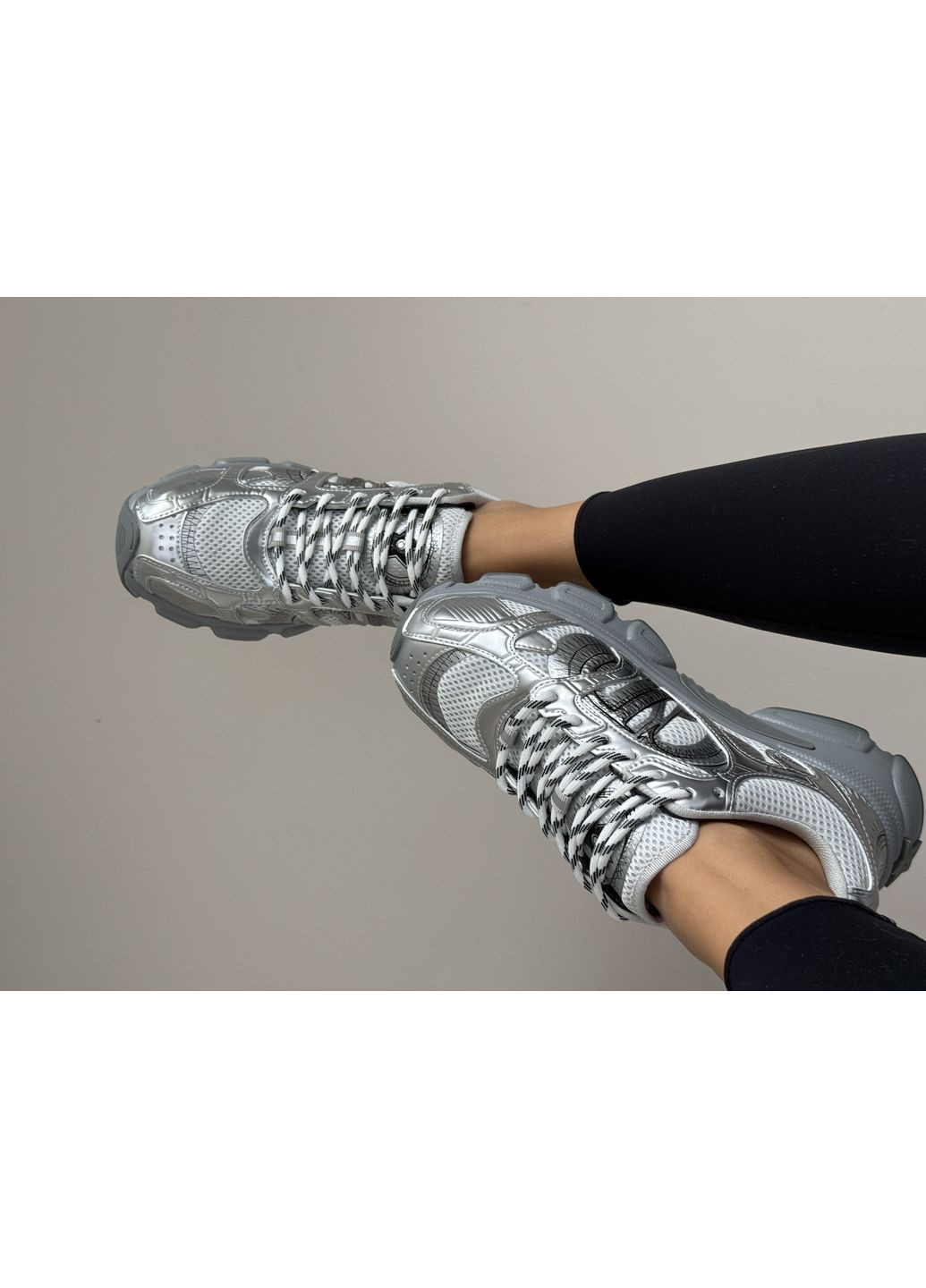 Кросівки жіночі Dior Chrono Silver | Діор Хроно срібні No Brand срібні демісезони (366742232)