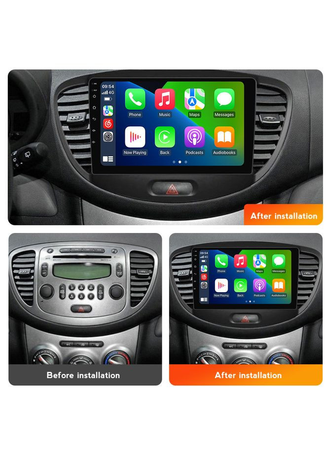 Штатная магнитола M150S Hyundai i10 (2007-2013) QleD M150S 2Gb+32Gb, Черный Mekede (352264593)