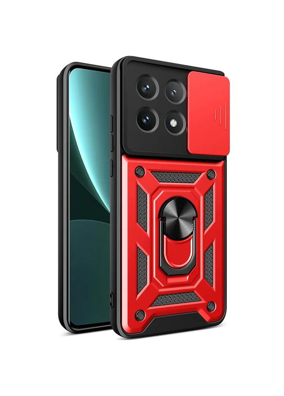 Ударопрочный чехол Camshield Serge Ring для Xiaomi Poco X6 Pro Red No Brand (340063200)