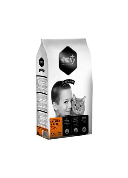 Сухой корм для кошек с лососем и рисом 1.5 кг (8436538949085) AMITY (364787602)