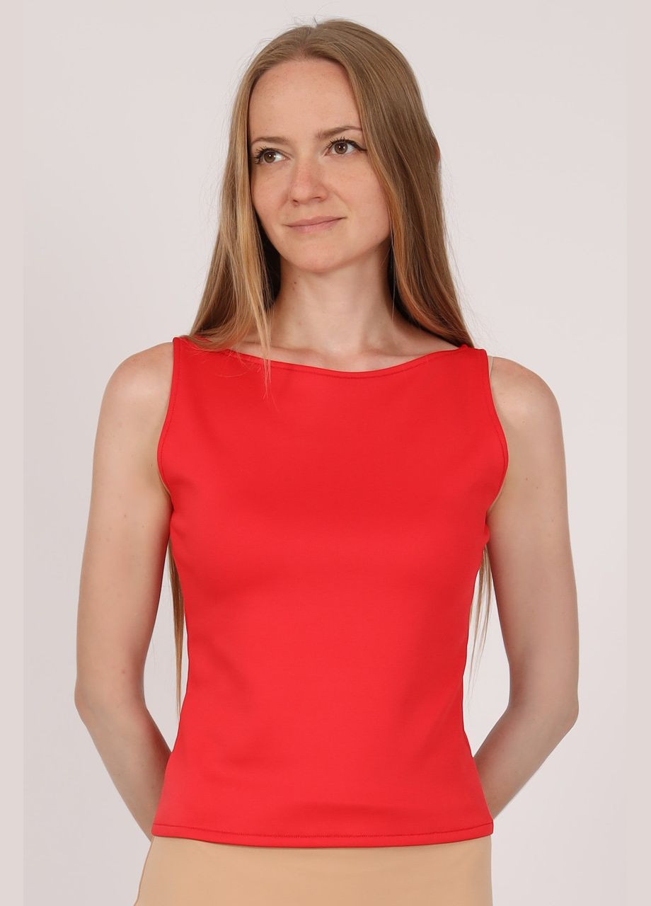 Женская летняя трикотажная майка с вырезом лодочка. No Brand (321964575)