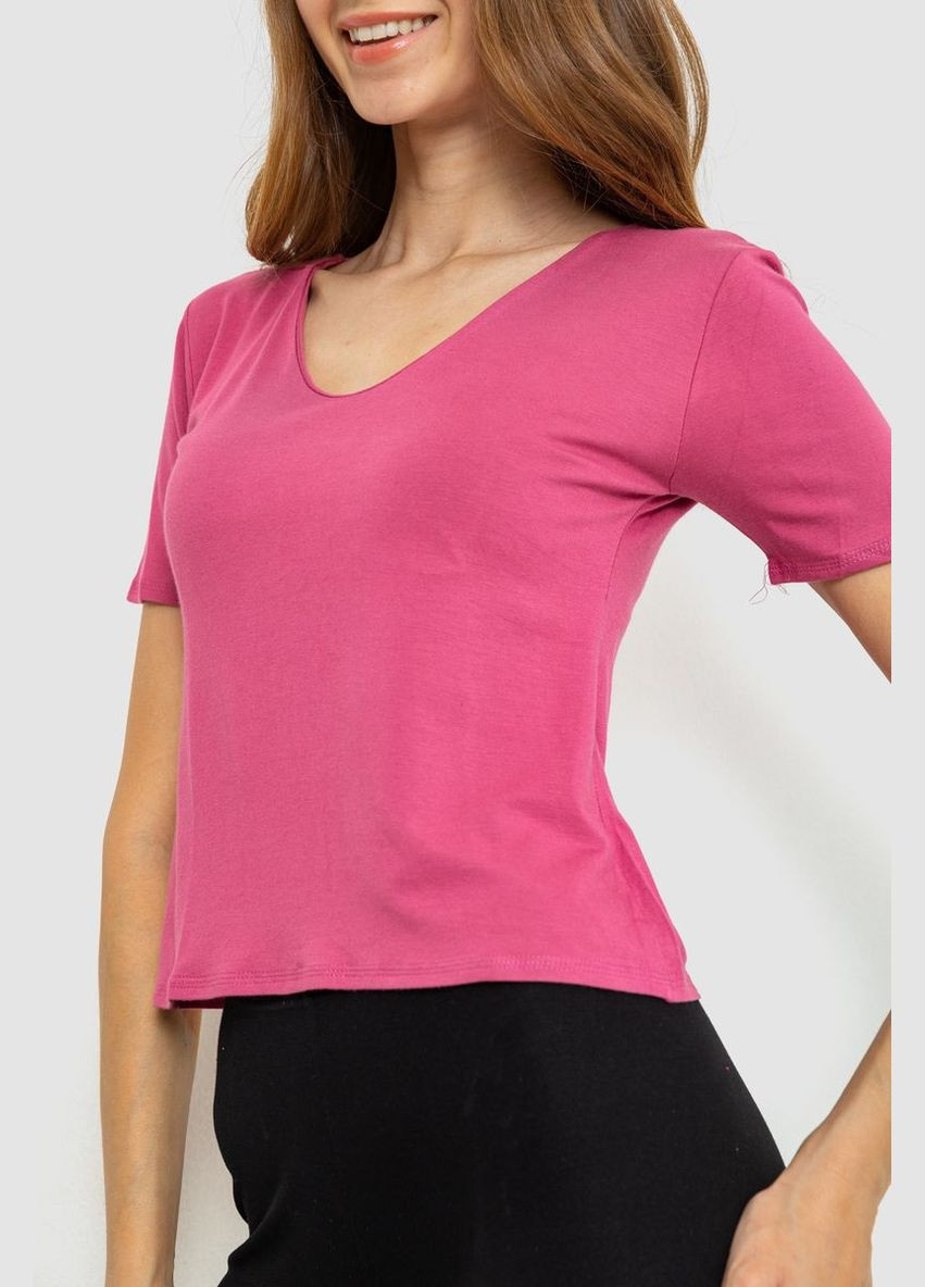 Комбинированная футболка женская однотонная Ager 186R309