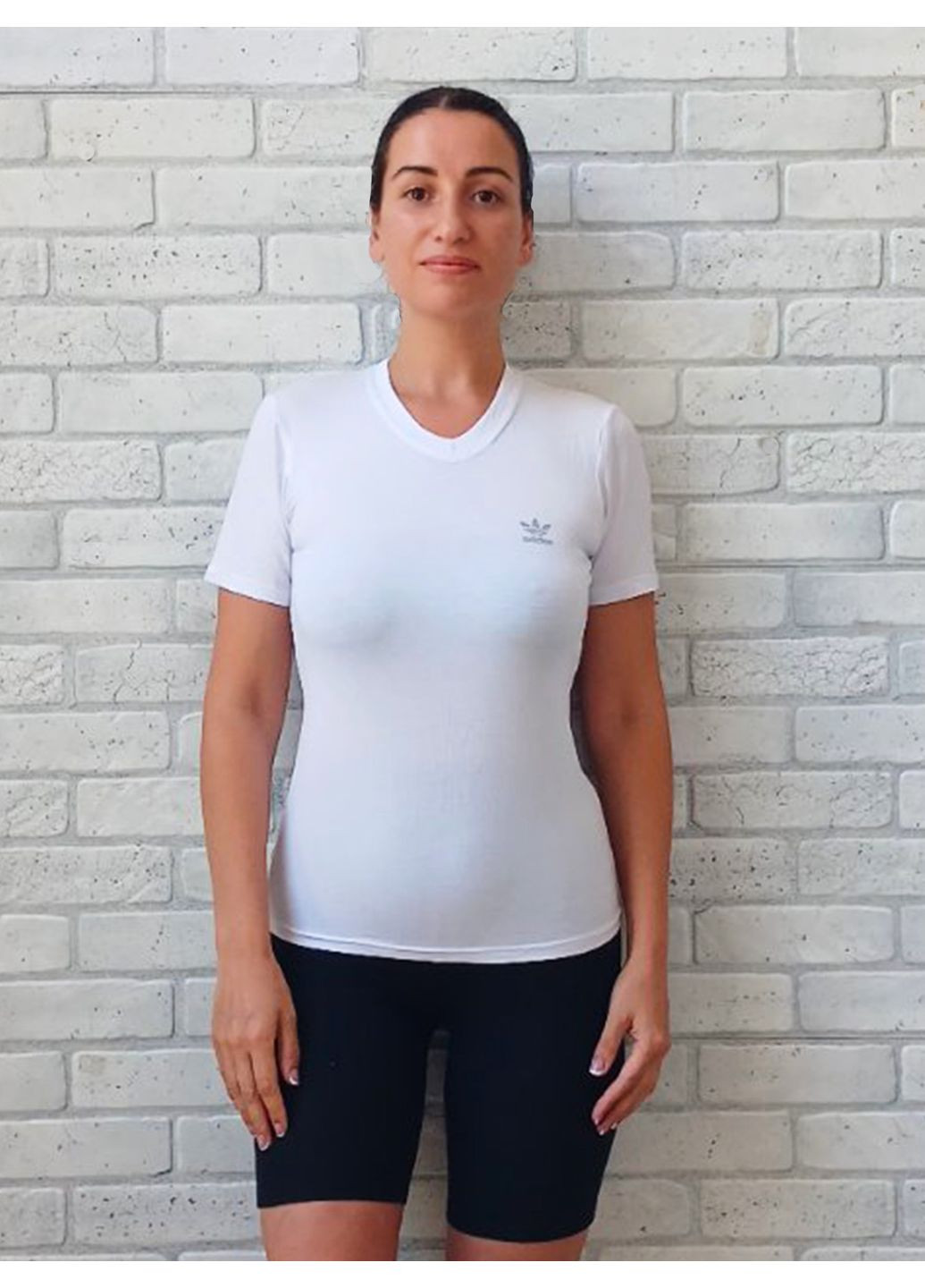 Жіноча синя футболка трикотажна No Brand - (356515760)