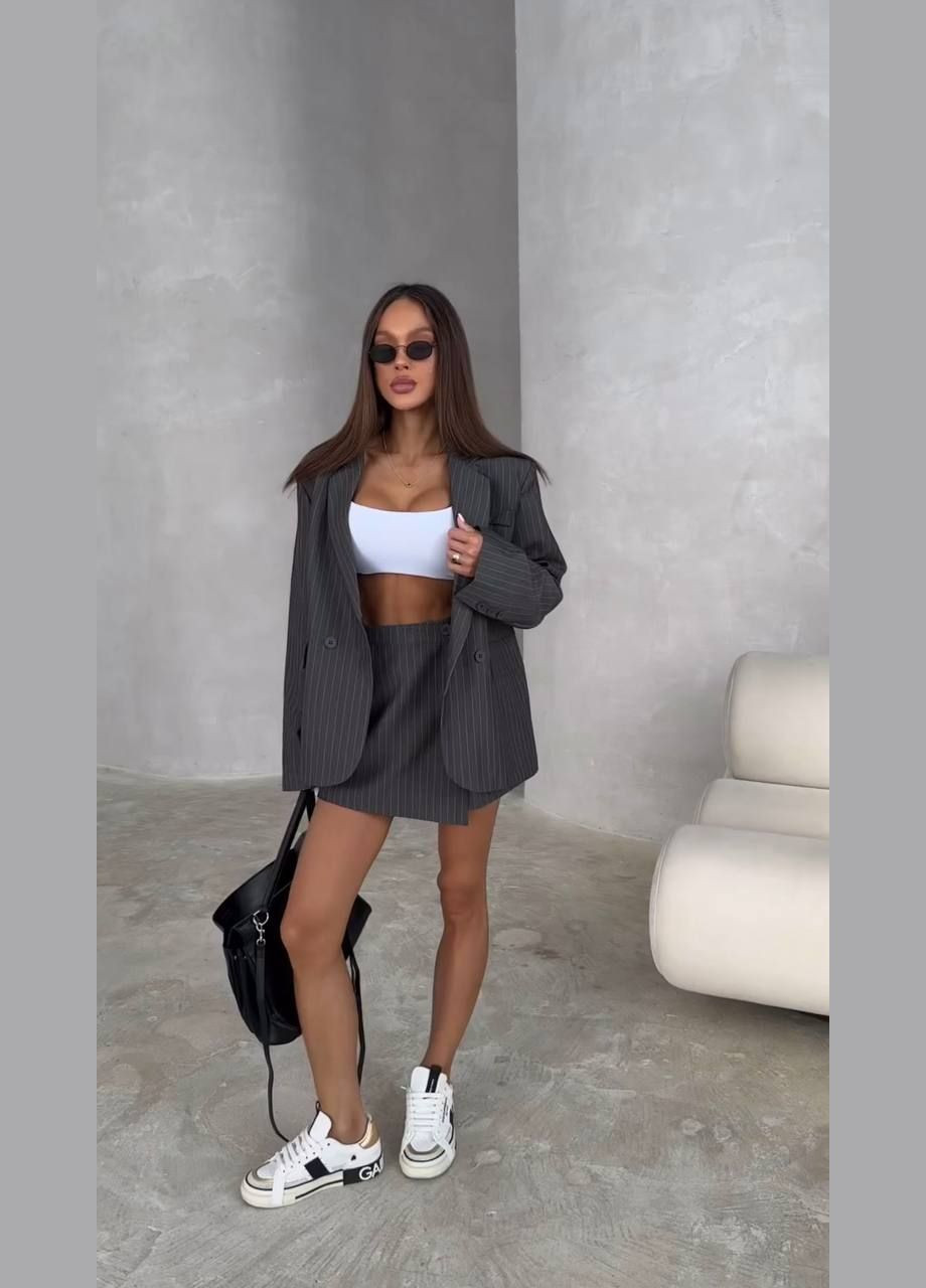 Костюм с оверсайз жакетом и юбкой Adelante (317286645)