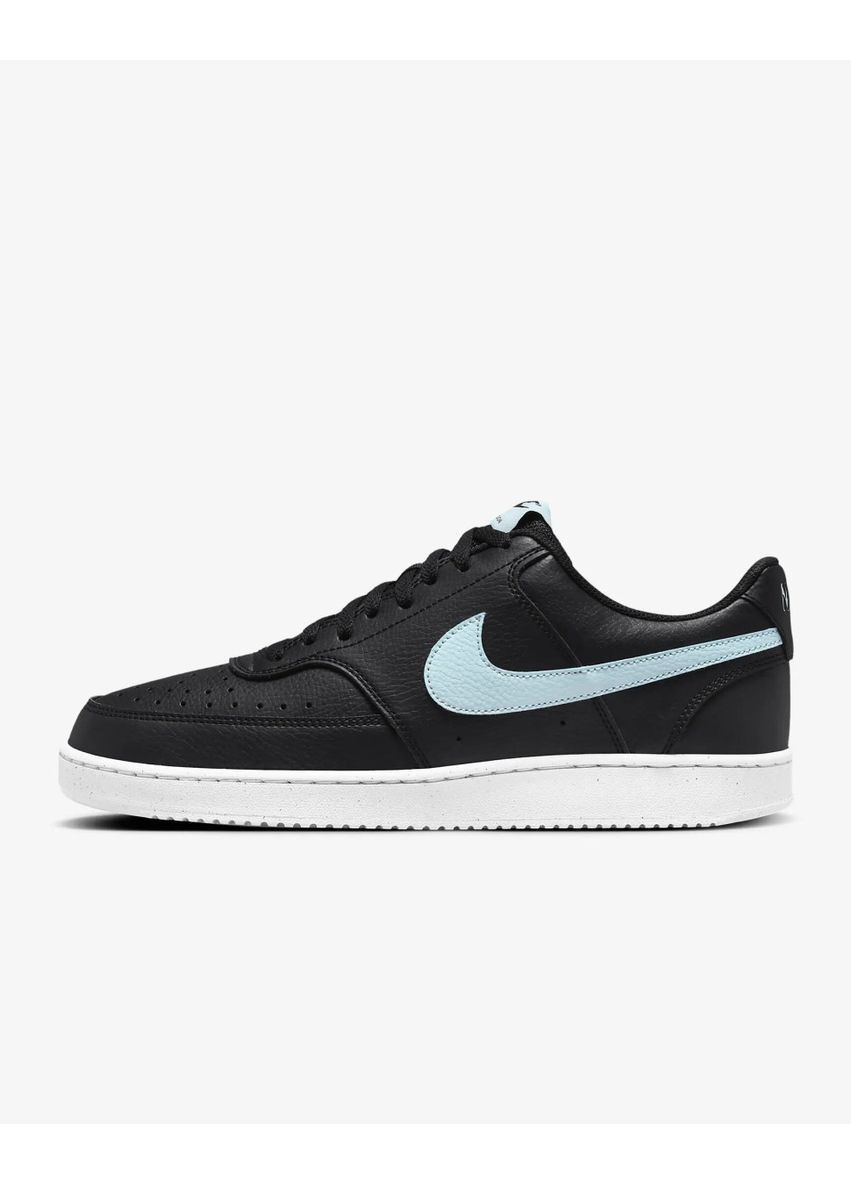 Черно-белые демисезонные кроссовки мужские court vision low next nature black Nike