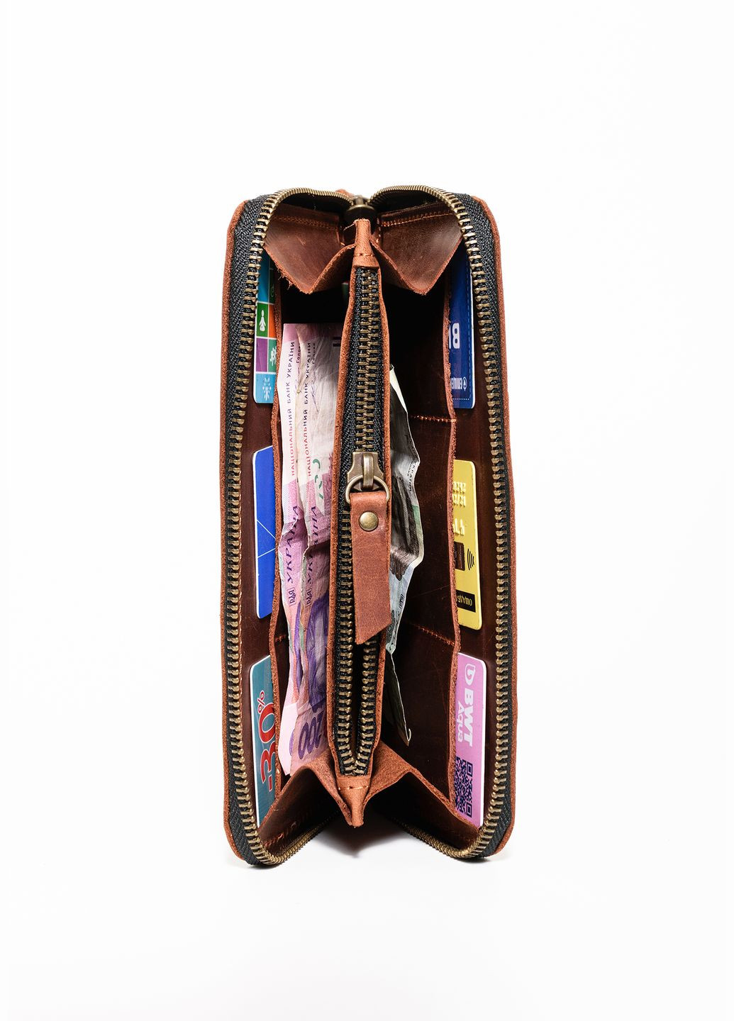 Гаманець клатч шкіряний на блискавці DNK Leather (300522929)