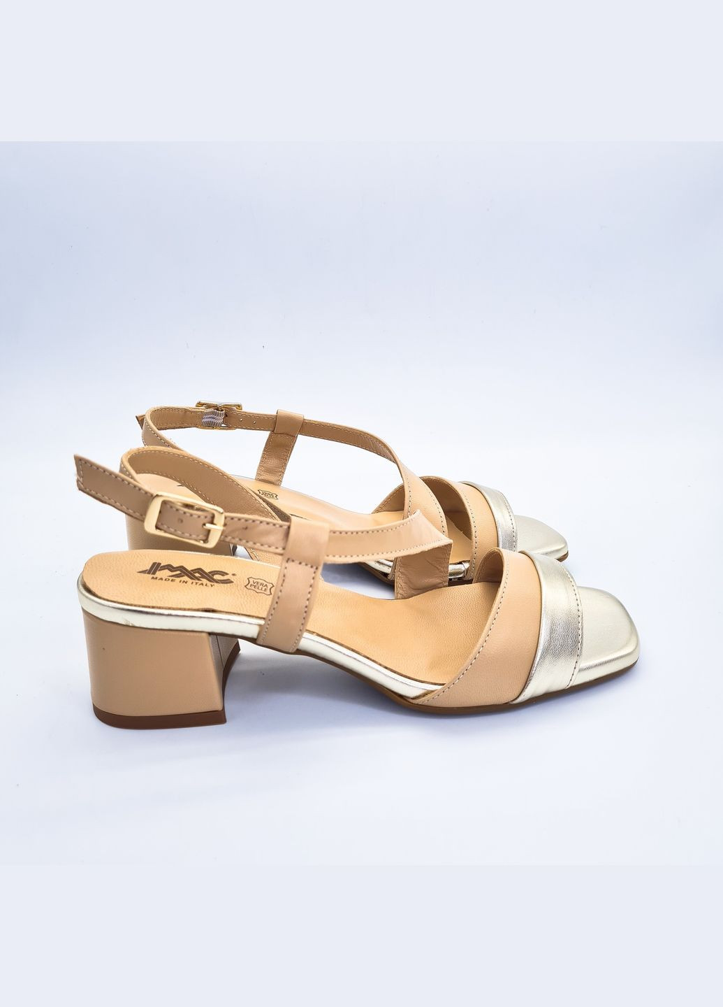 Бежевые босоножки (р) кожа 0-1-1-757170-1 Imac с ремешком