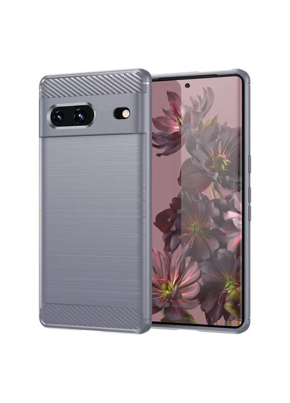 Чехол Carbon Fiber для Google Pixel 7 Gray Lenuo (361903384)