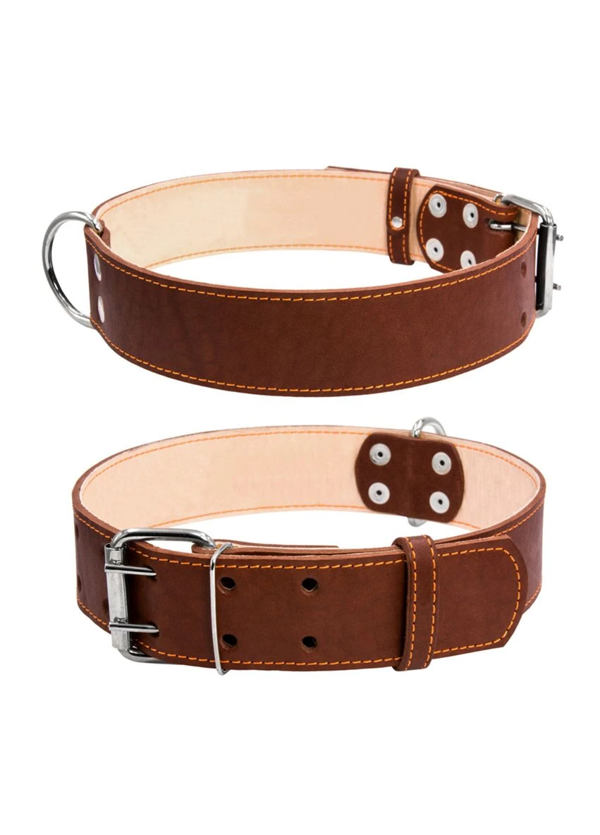 Нашийник подвійний 45мм/56-68см Коричневий Collar (279565161)