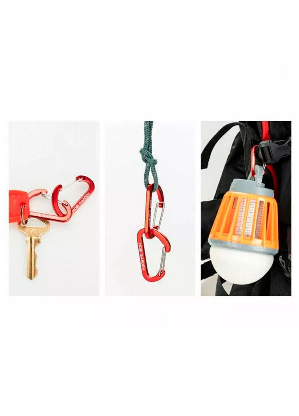 Карабин вспомогательный Alu 4 шт. NX21671030 red Mobi Garden (370666371)