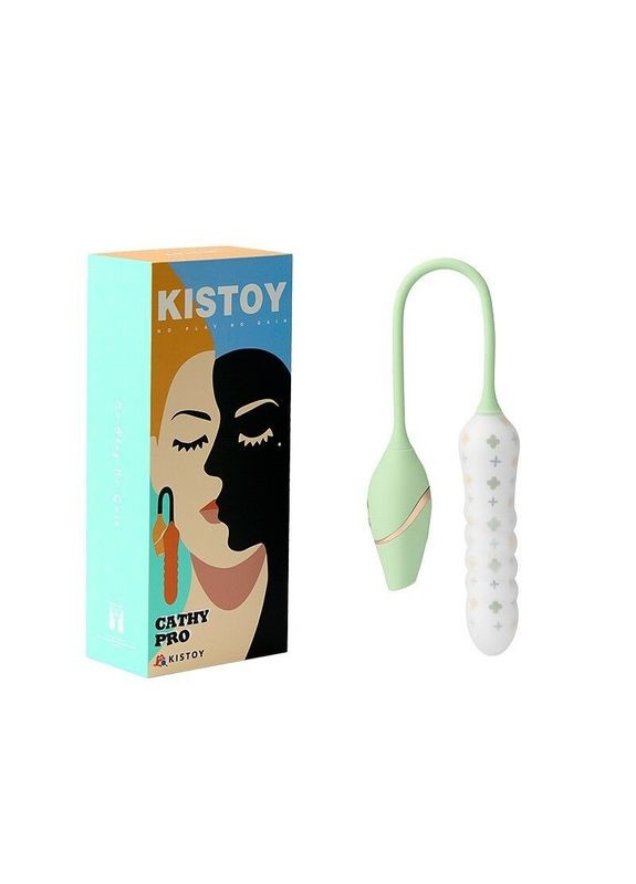 Пульсатор с вакуумным стимулятором Cathy Pro на гибкой сцепке, подключение к смартфону - CherryLove KisToy (332209461)