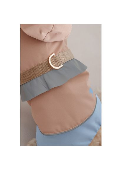 Дождевик Tina для девочек размер XS бежевый/голубой Pet Fashion (333020522)