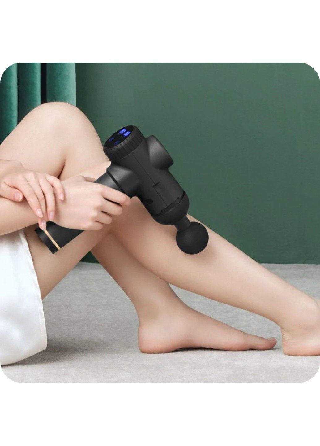 Перкусійний масажер Rlaxyoo S3 (6 насадок + кейс) 2400 маг 30 режимів (Карбон) Booster (333662428)