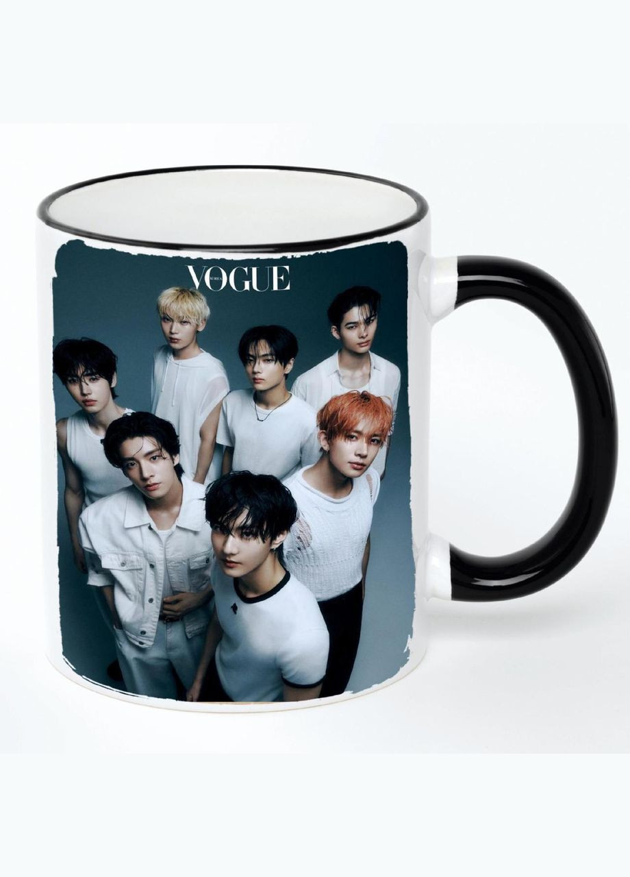 Чашка ENHYPEN K-pop #001 (кухоль, кружка) Біла з чорною ручкою 330 мл No Brand (322712252)