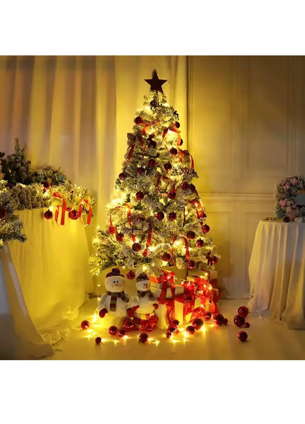 Гірлянда нитка світлодіодна новорічна з роботою від мережі 8 режимів світіння 18 м 400 лампочок (482006-Prob) Тепла біла Unbranded (369501418)