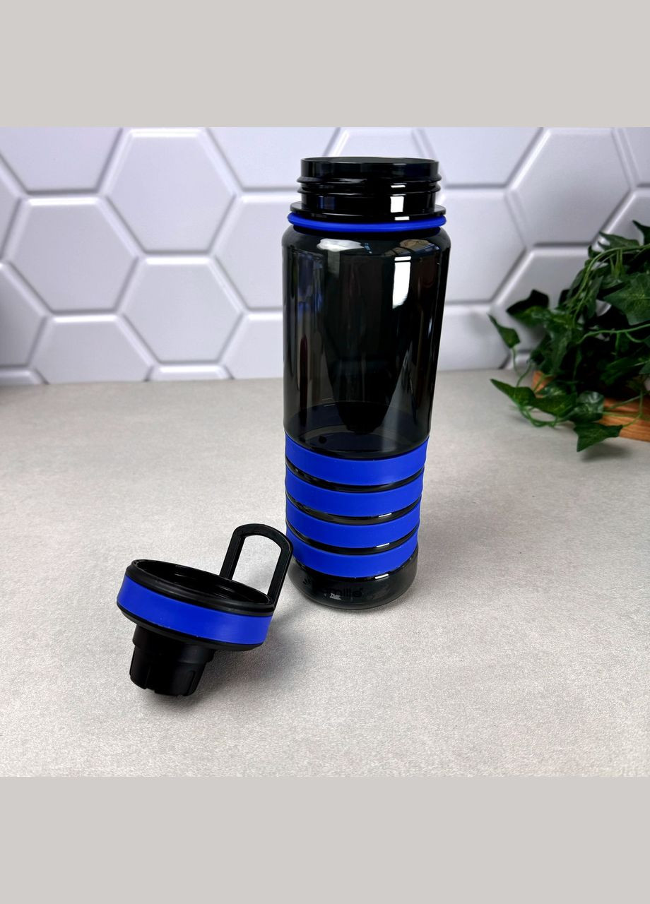 Чёрная спортивная бутылка 750 мл Пластиковая Kamille (304422112)