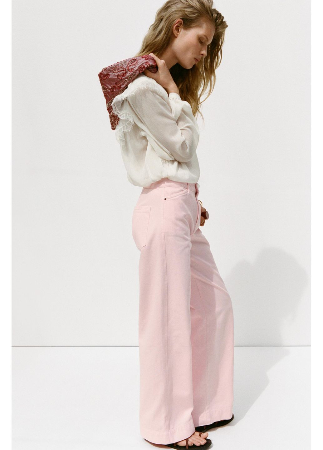 Джинсы z1975 wide leg high waist Zara - (351585333)