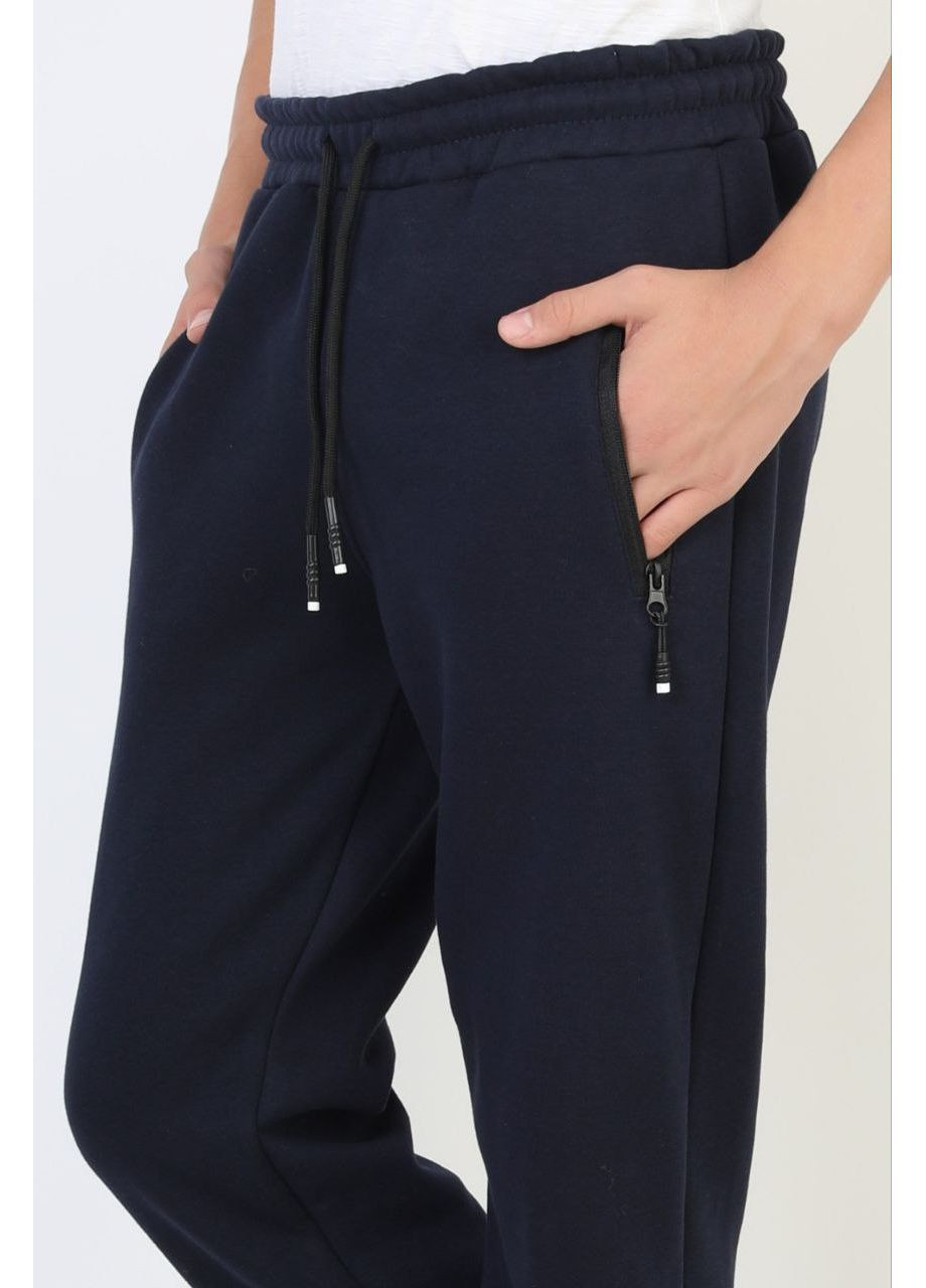 Темно-синие спортивные, повседневный зимние брюки джоггеры No Brand
