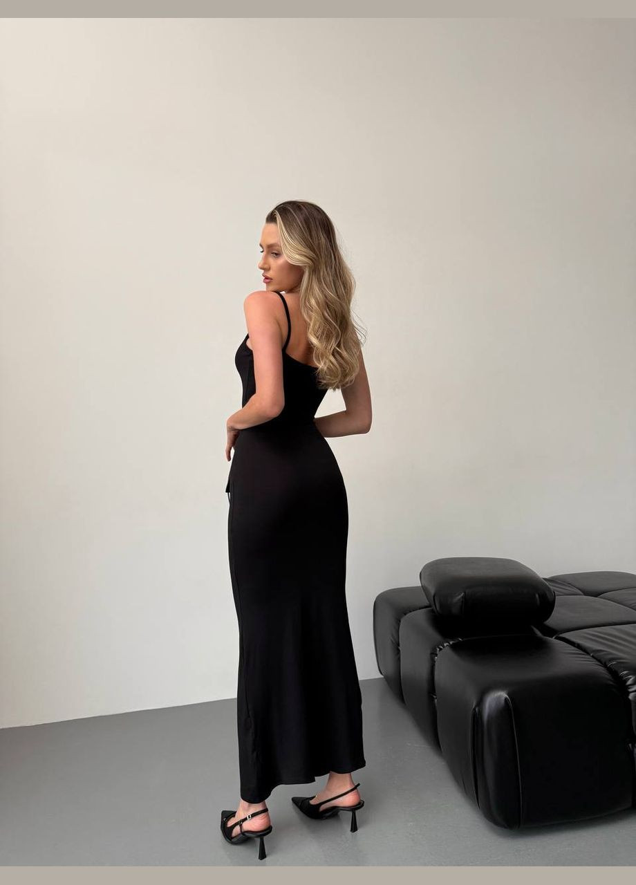 Чорна кежуал сукня INLABEL однотонна