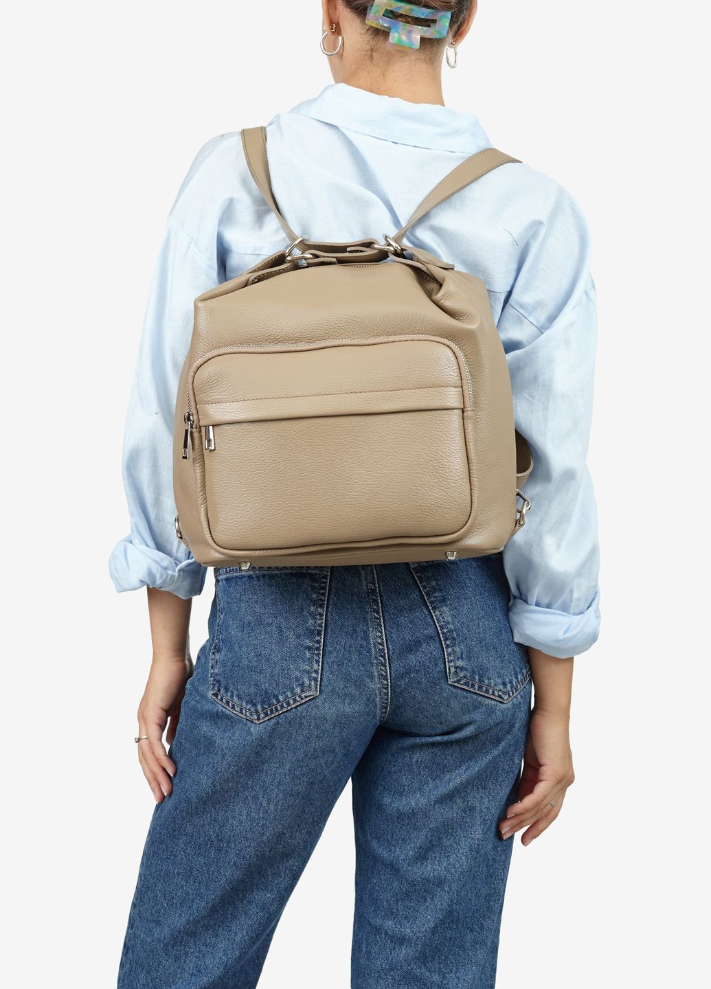 Сумка-рюкзак жіноча шкіряна шоппер средняя Shopper Regina Notte (302209476)