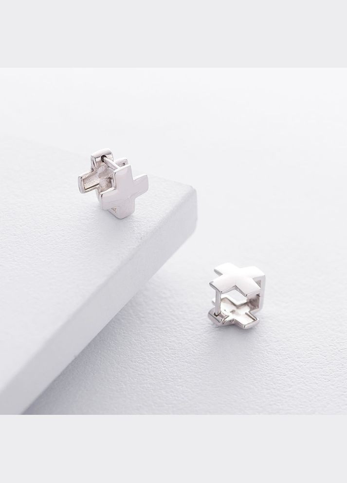 Срібні сережки Хрестики 122355 Oniks (264644245)
