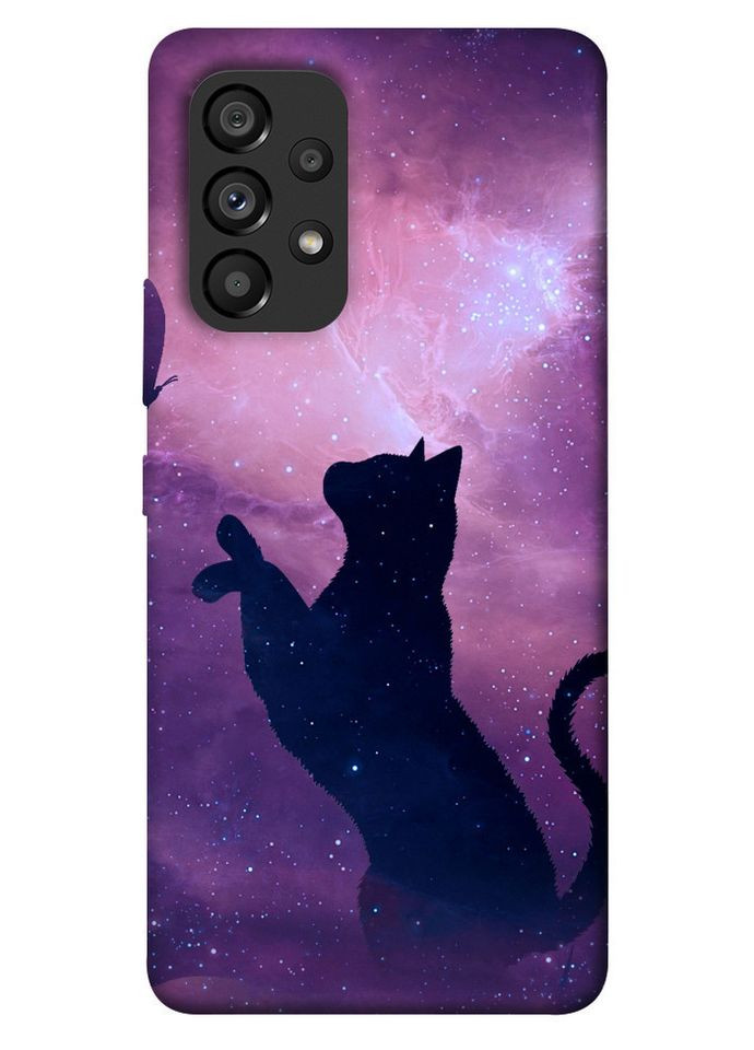 Чехол с принтом для Samsung Galaxy A53 5G / для самсунг галакси А53 Кот и бабочка No Brand (339061033)