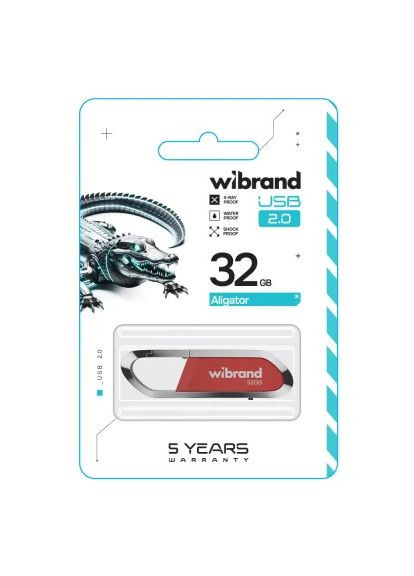 USB флэш-накопитель (WI2.0/AL32U7DR) Wibrand 32GB Aligator Red USB 2.0 (366646625)