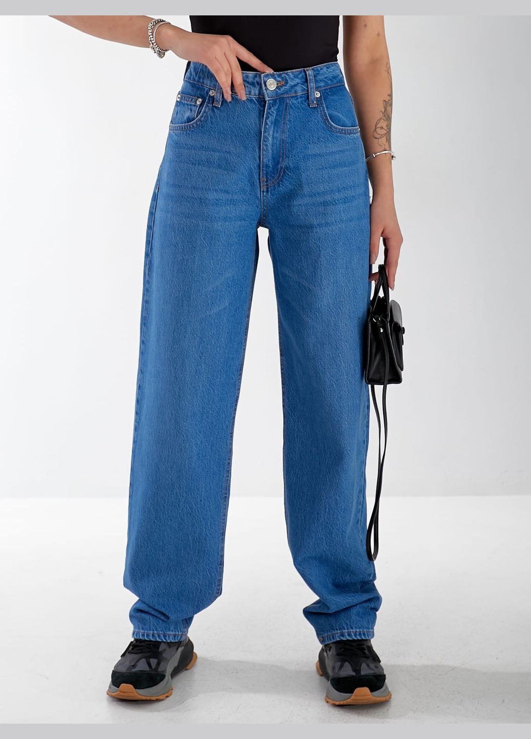 Джинсы Jim Baggy женские светло-синего цвета 33059 Fashion - (331605879)