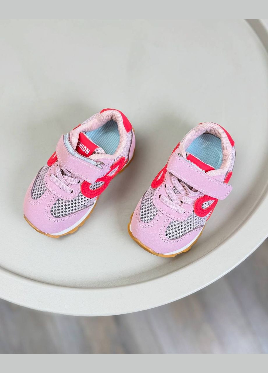 Рожеві літні дитячі кросівки рожевий 1518 No Brand