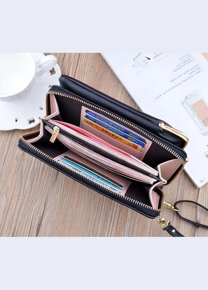 Маленькая женская сумочка клатч на плечо с ремешком для телефона экокожа розовая (sku_1281Р) No Brand (330576952)